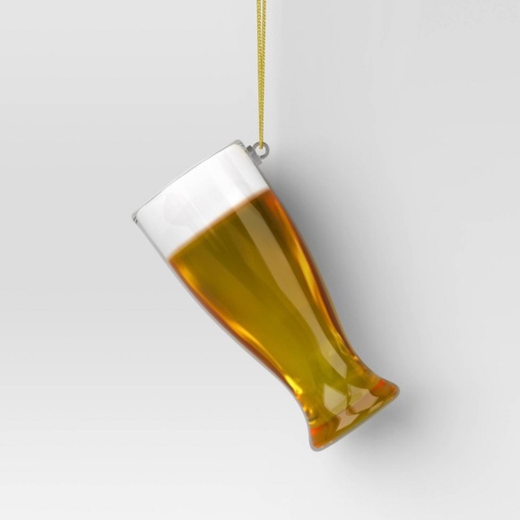 ❤️ WONDERSHOP CHRISTMAS GLASS BEER TREE ORNAMENT NEW - Picture 2 of 3